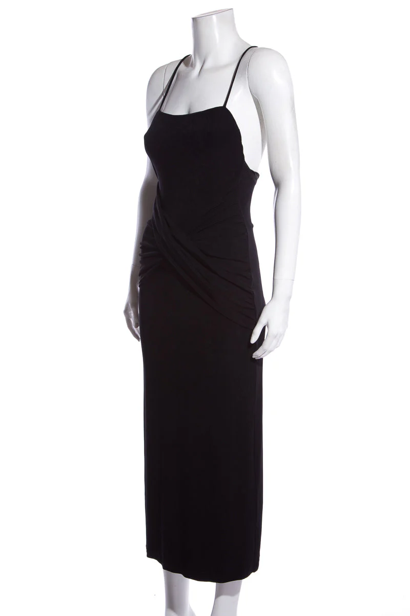 Daniela Corte Black Ruched Front Dress SZ N/A - Image 4