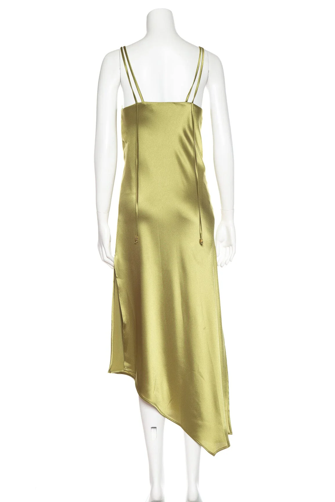 Daniela Corte Chartreuse Slip Dress SZ S - Image 3