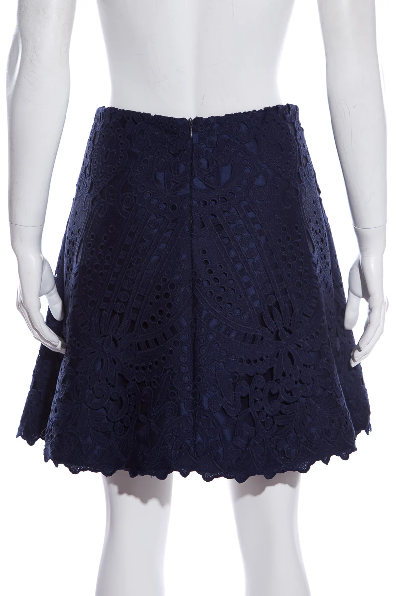 Daniela Corte Navy Skirt SZ 38 NWT - Image 3