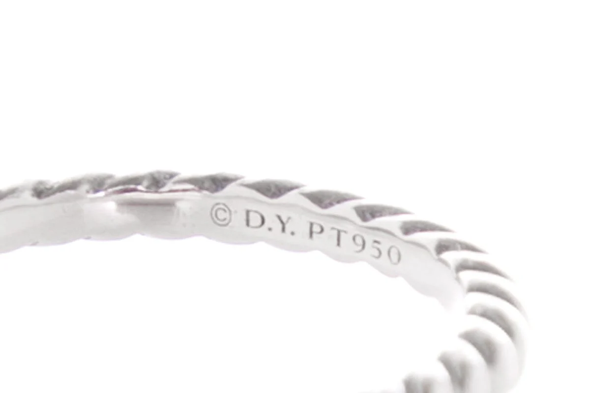 David Yurman White Gold Band SZ 5.5 - Image 3