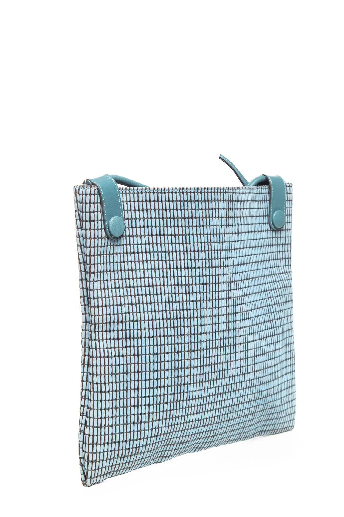 Delvaux Light Blue Zip Up Tote - Image 3