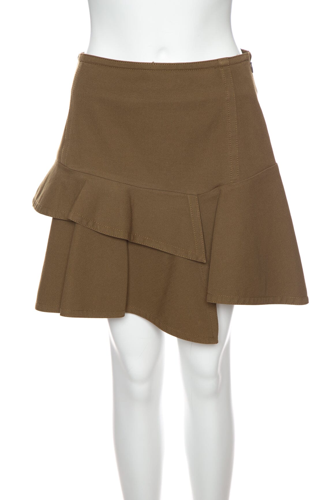 Derek Lam 10 Crosby Olive Ruffle Mini Skirt SZ 4