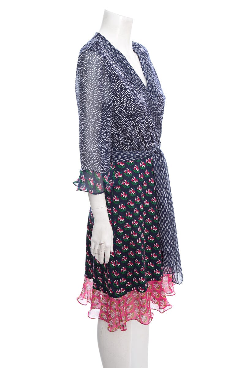 Diane Von Furstenberg Multi Color Dress SZ 10 - Image 2