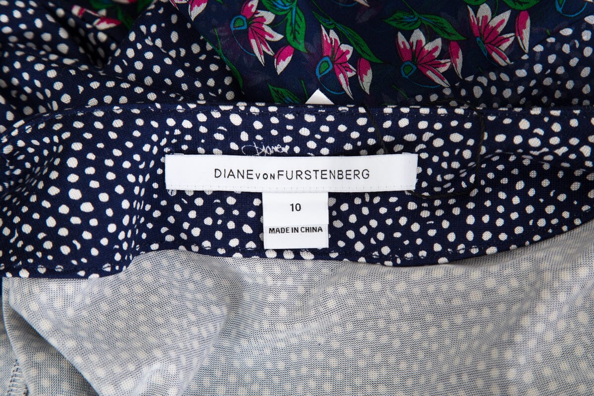 Diane Von Furstenberg Multi Color Dress SZ 10 - Image 4