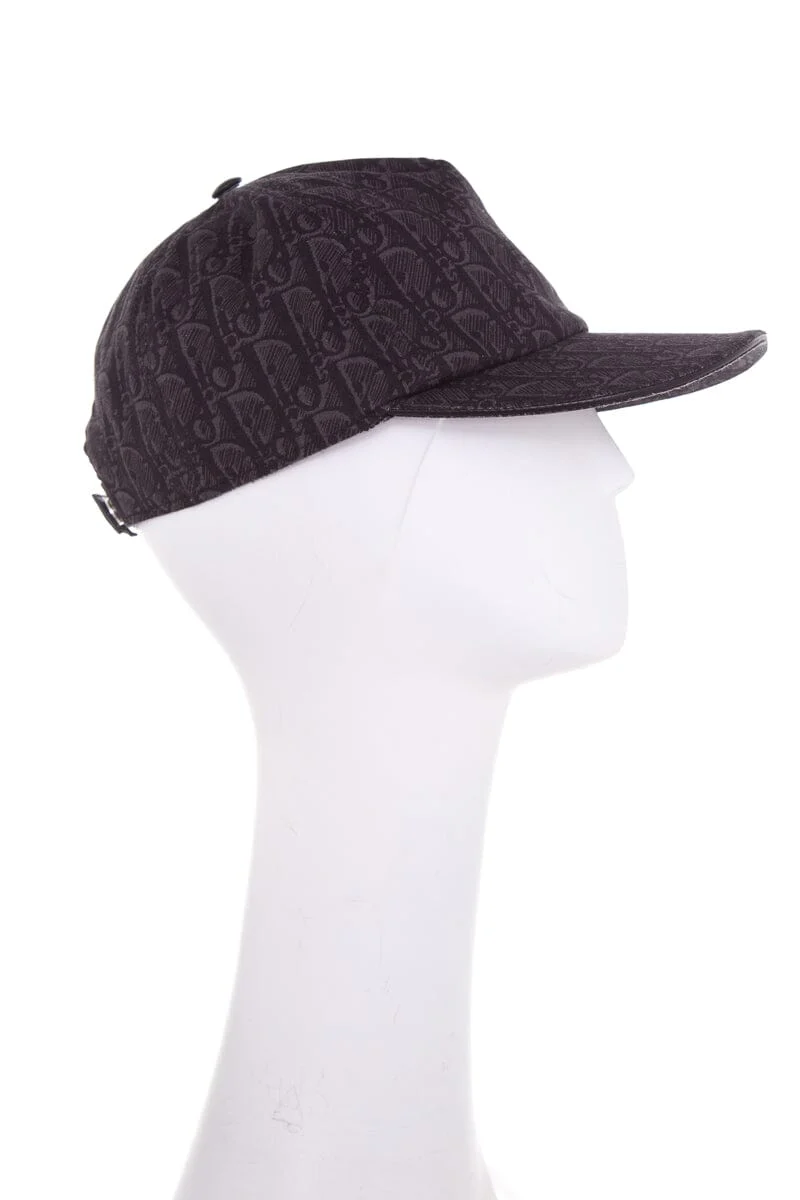 Dior 2020 Safari Print Oblique Charcoal Baseball Cap SZ L - Image 3