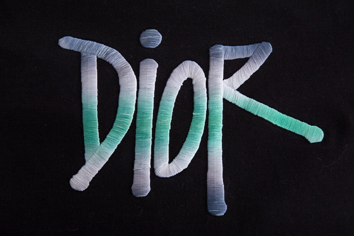 Dior Black Ombre Logo T-Shirt SZ S - Image 5