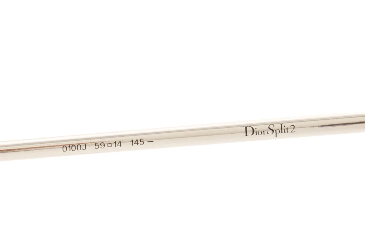 Dior Silver & Pink Split 2 Aviator Sunglasses - Image 6