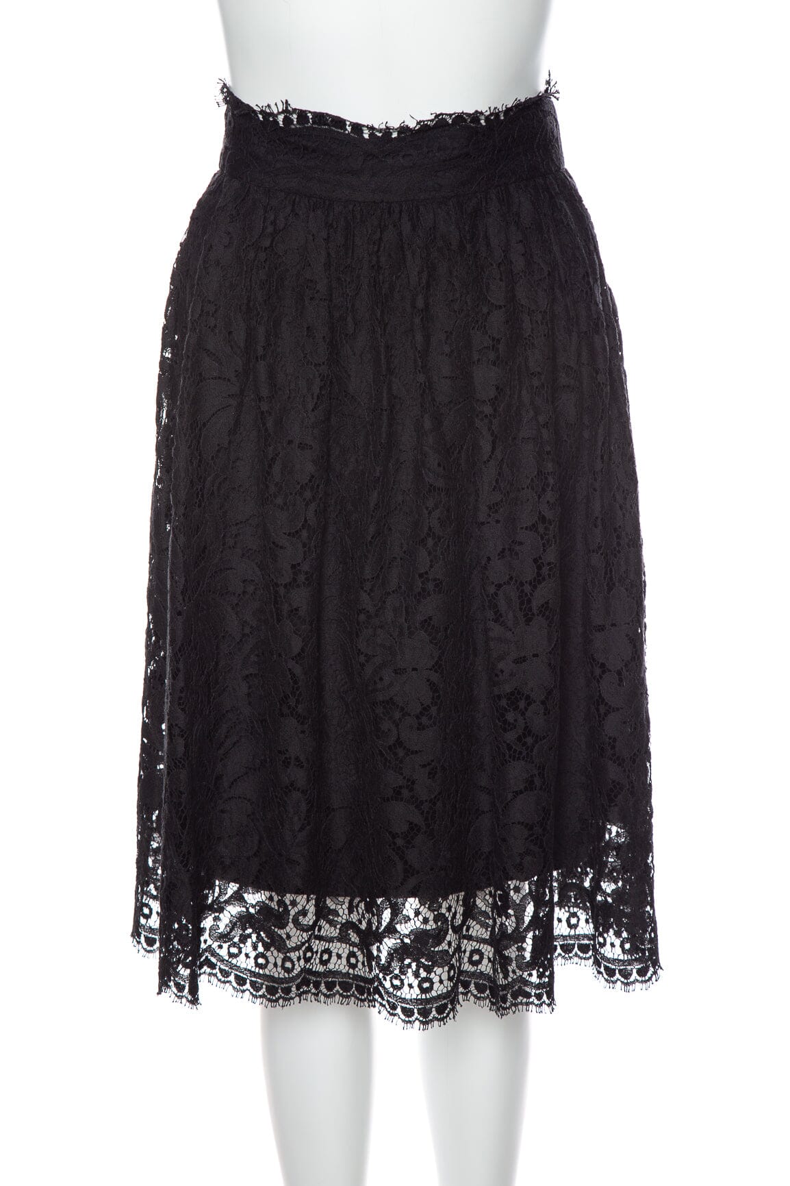 Dolce & Gabbana Black Lace Skirt SZ 48