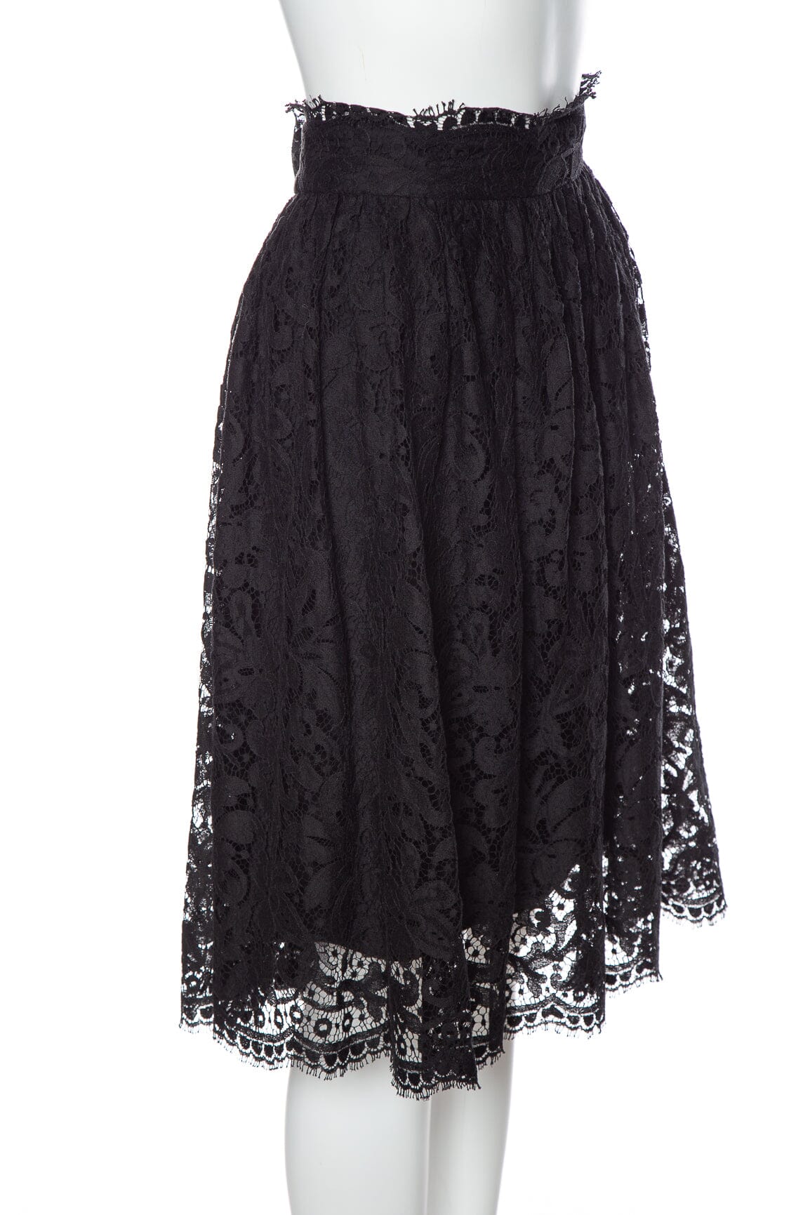 Dolce & Gabbana Black Lace Skirt SZ 48 - Image 2