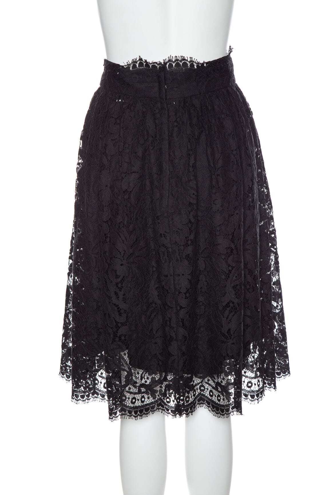 Dolce & Gabbana Black Lace Skirt SZ 48 - Image 3