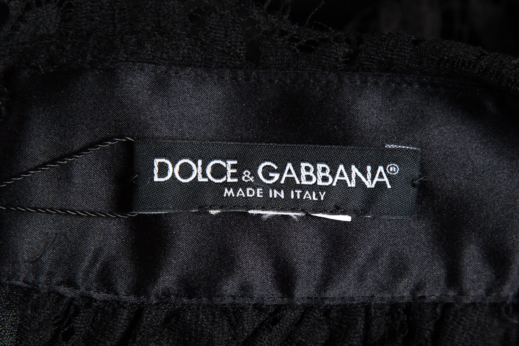 Dolce & Gabbana Black Lace Skirt SZ 48 - Image 4
