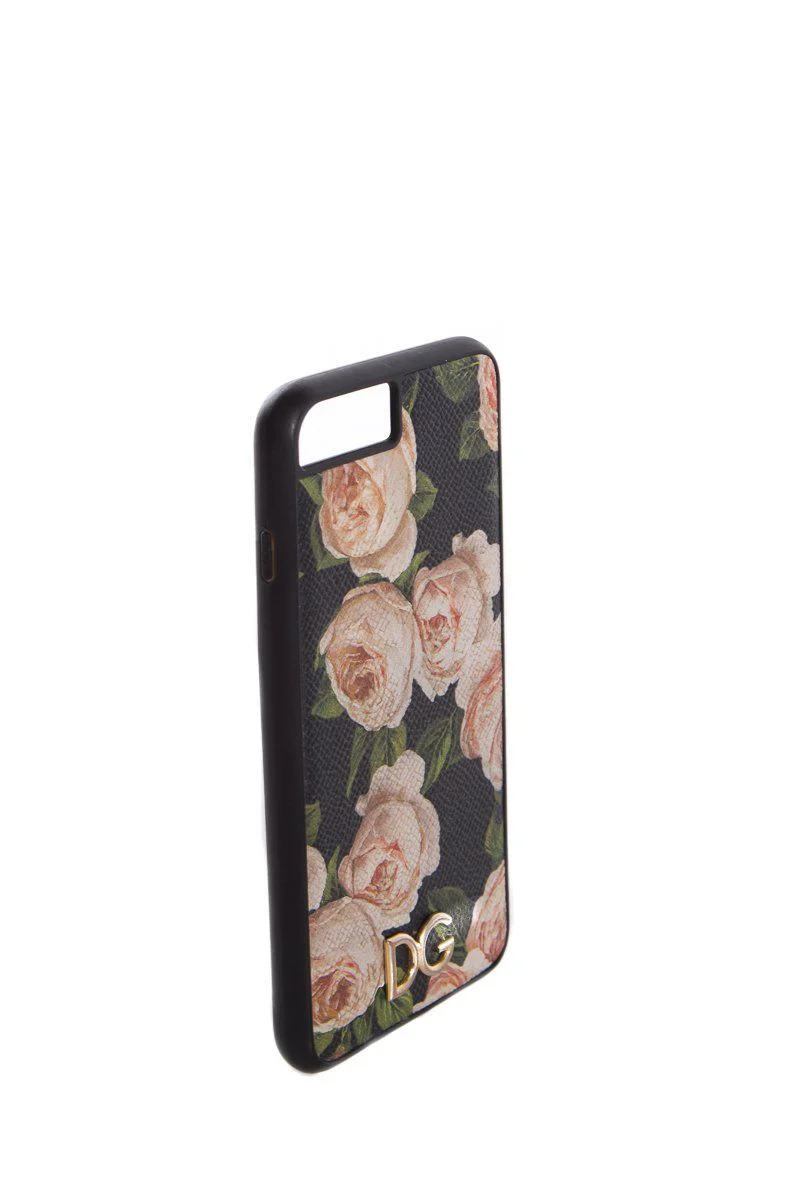 Dolce & Gabbana Black Rose Canvas iPhone Case - Image 2