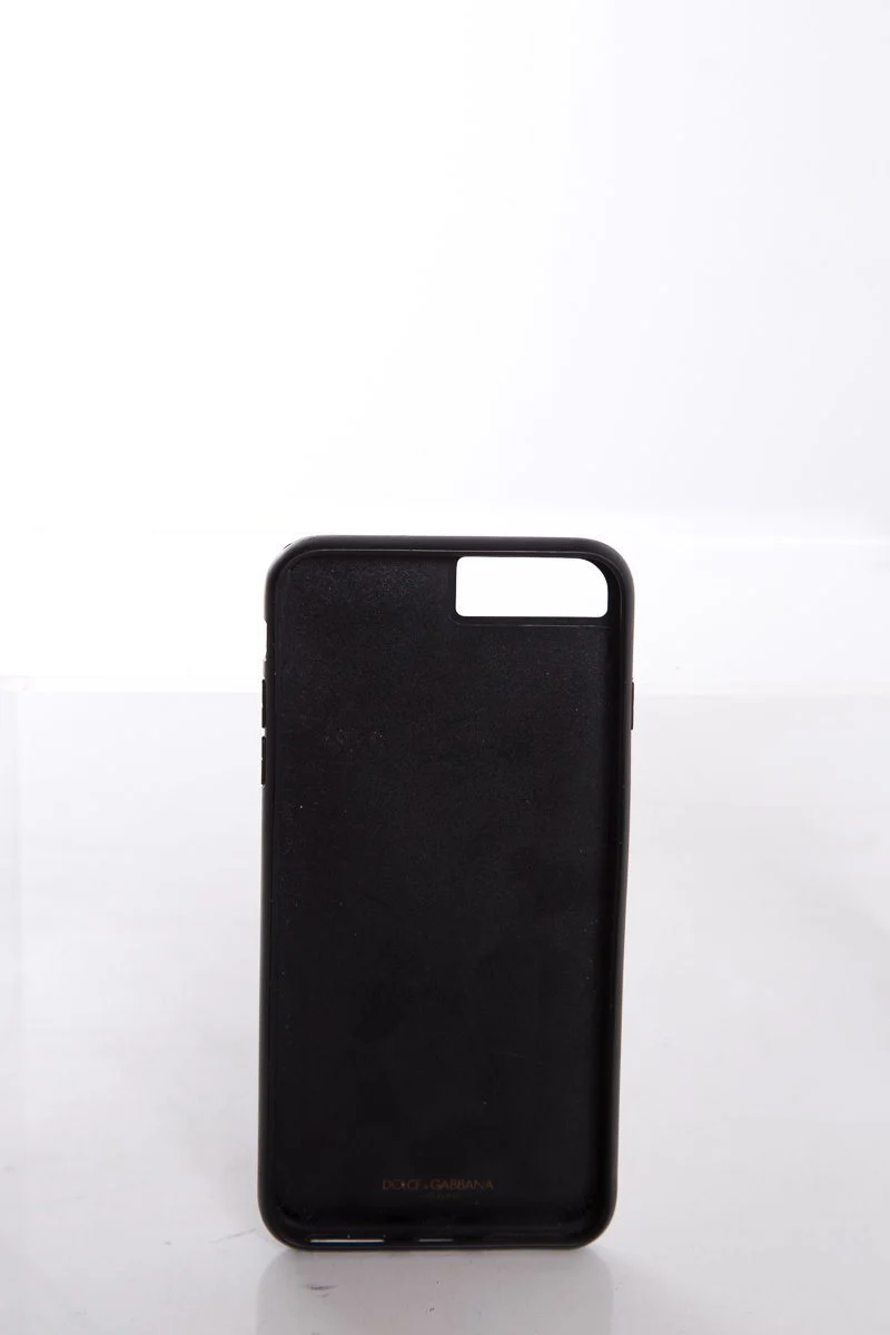 Dolce & Gabbana Black Rose Canvas iPhone Case - Image 3