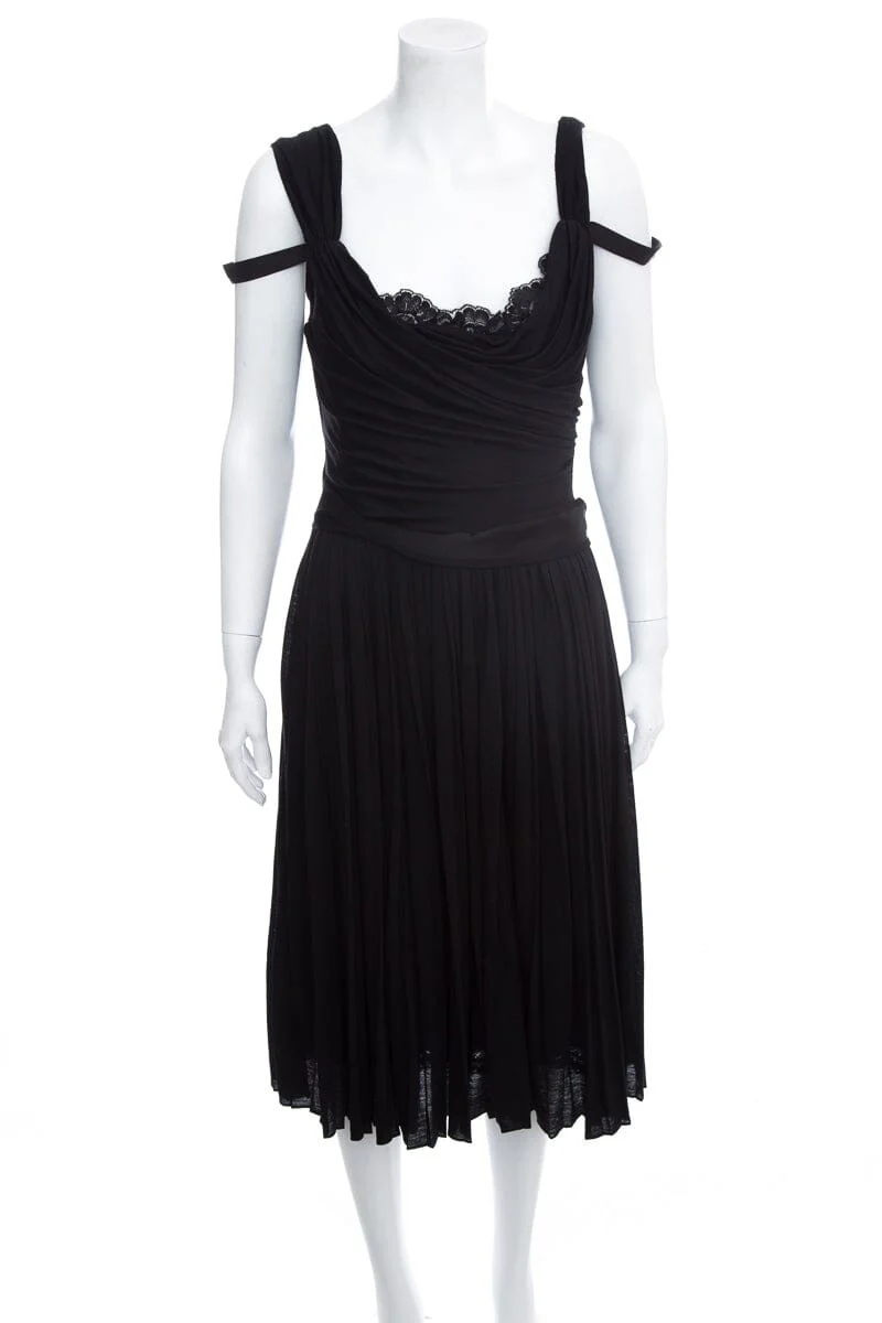 Dolce & Gabbana Black Sleeveless Dress SZ 46