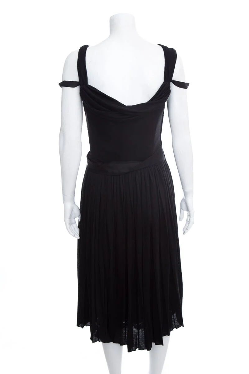 Dolce & Gabbana Black Sleeveless Dress SZ 46 - Image 3
