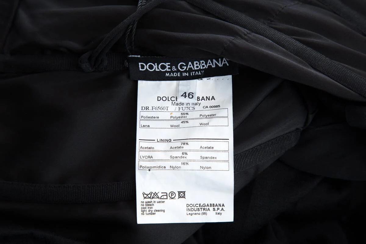 Dolce & Gabbana Black Sleeveless Dress SZ 46 - Image 4