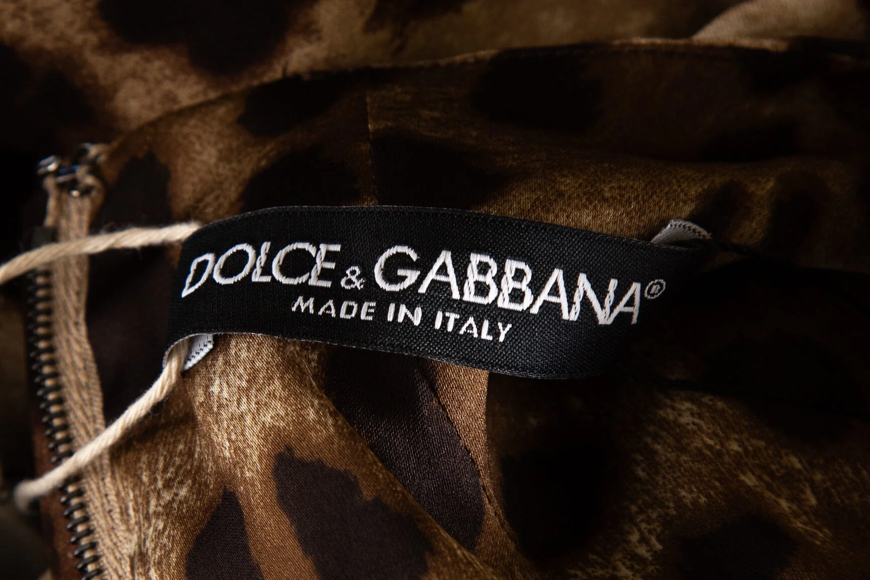 Dolce & Gabbana Cheetah Ruffle Trim Quarter Sleeve Mini Dress SZ 36 - Image 4