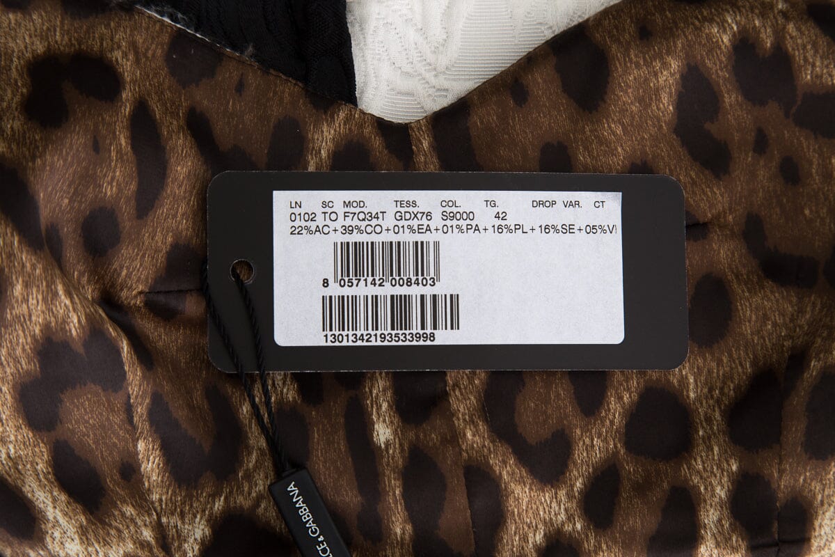 Dolce & Gabbana Leopard Print Crop Top SZ 42 NWT - Image 4