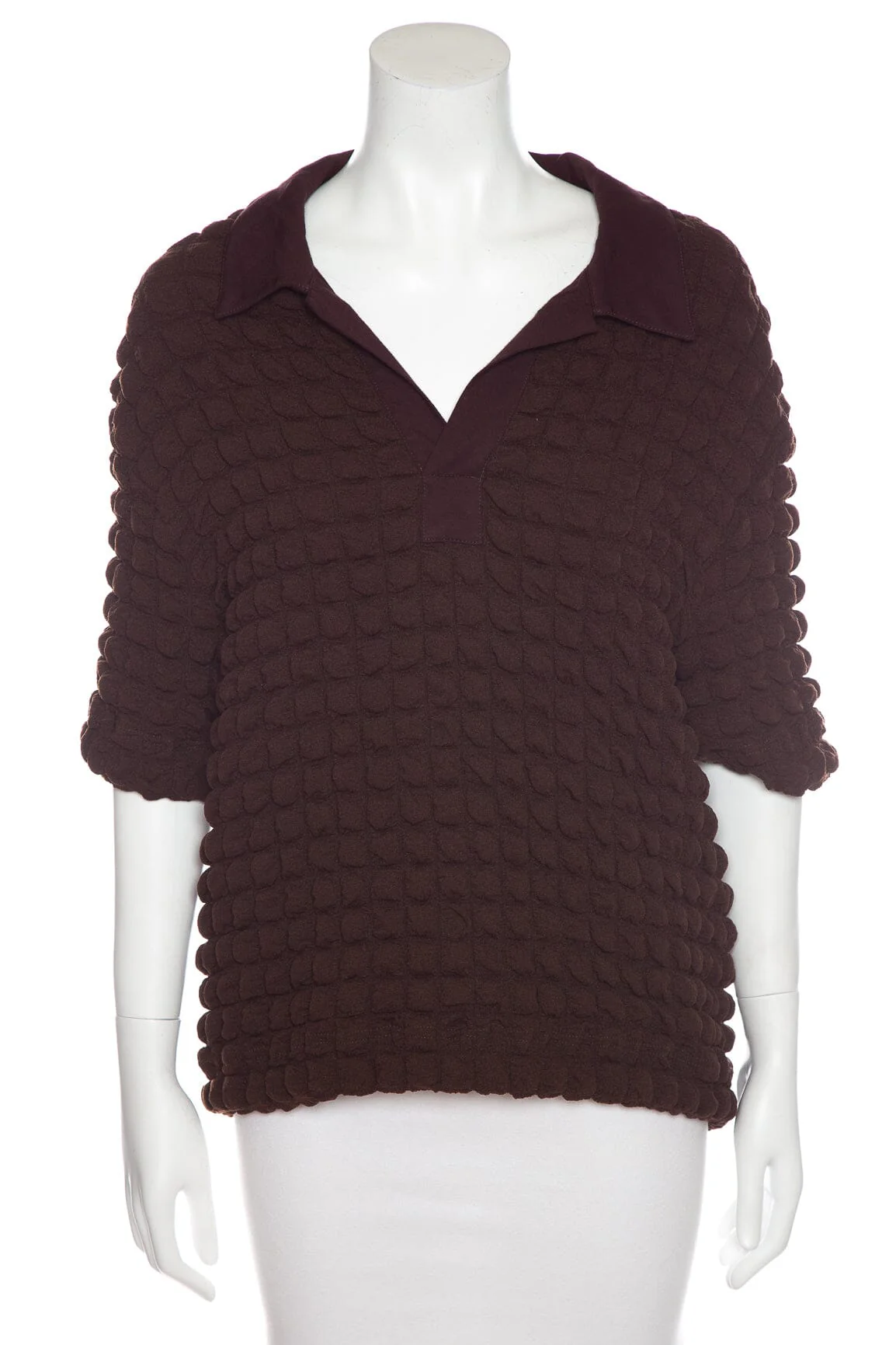 Eckhaus Latta Brown Textured Top SZ L