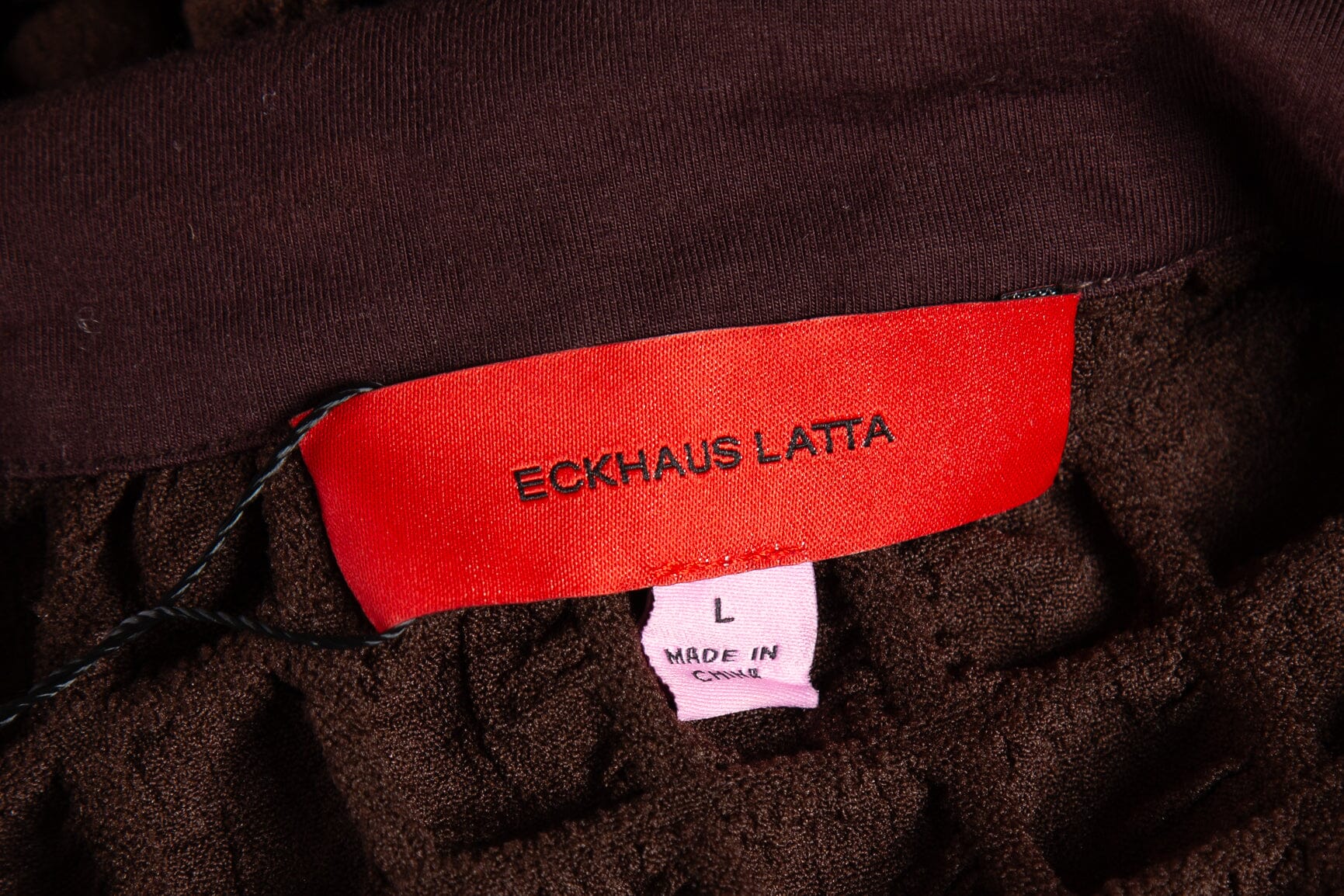Eckhaus Latta Brown Textured Top SZ L - Image 4