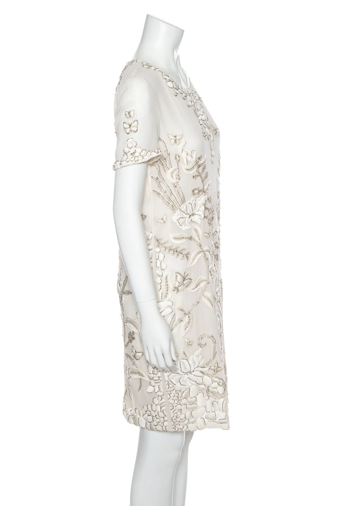 Emilio Pucci Cream Beaded Flower Dress SZ 8 NWT - Image 2