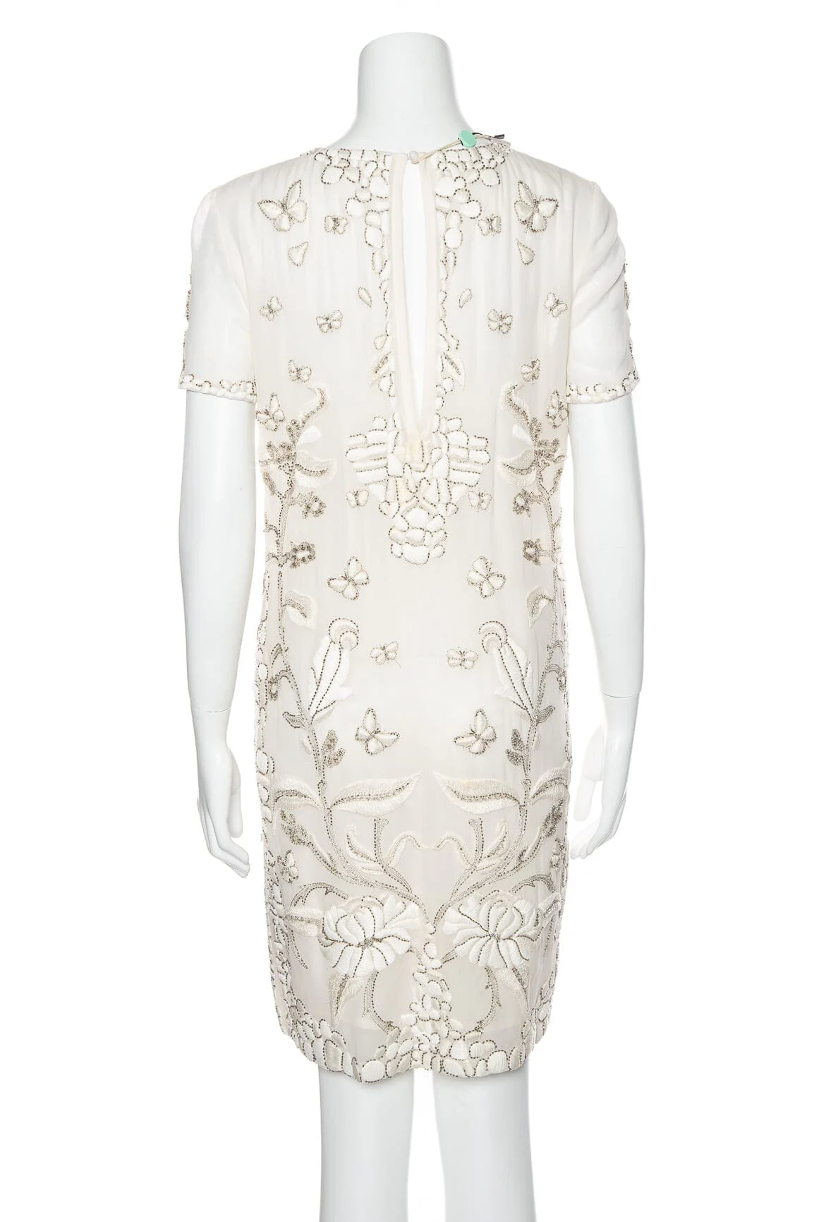 Emilio Pucci Cream Beaded Flower Dress SZ 8 NWT - Image 3