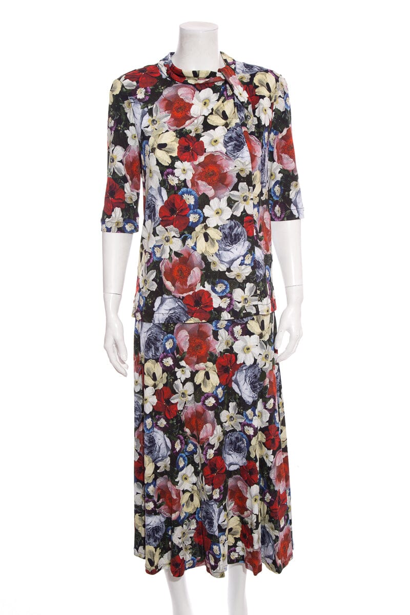 Erdem Multi Floral Printed Skirt Set SZ 8