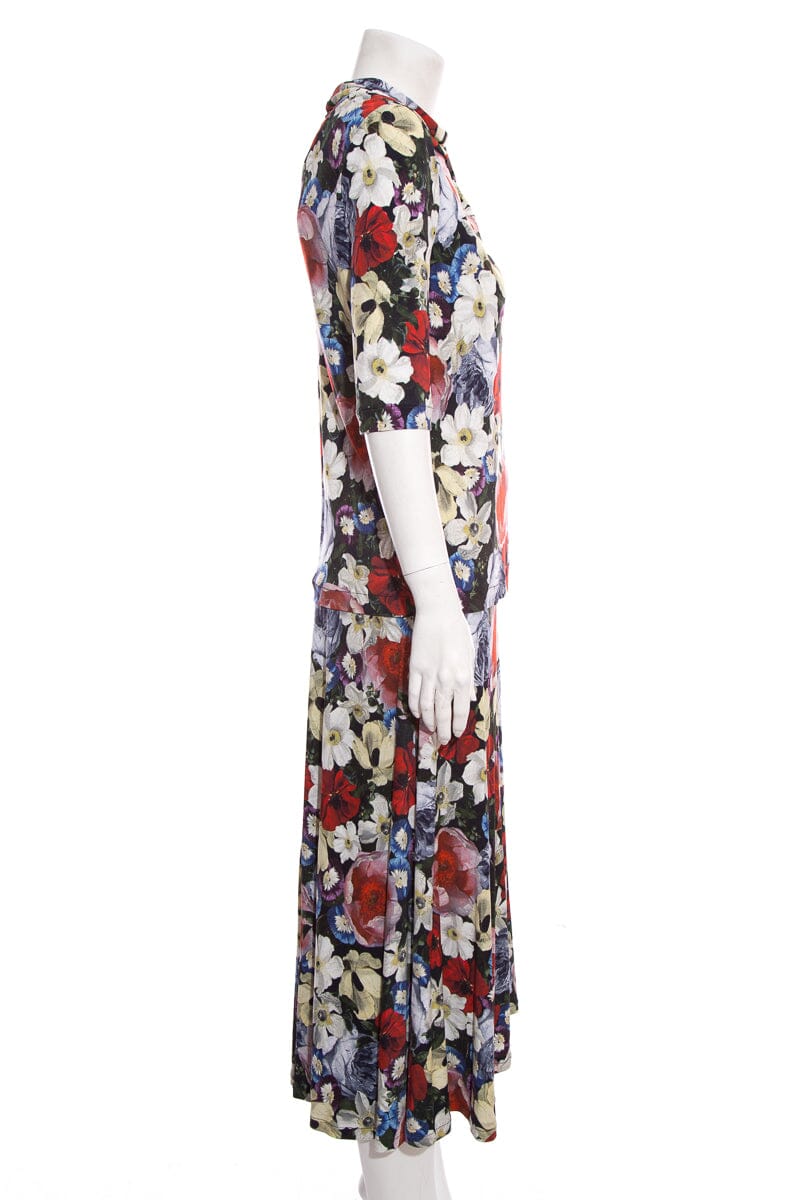 Erdem Multi Floral Printed Skirt Set SZ 8 - Image 2
