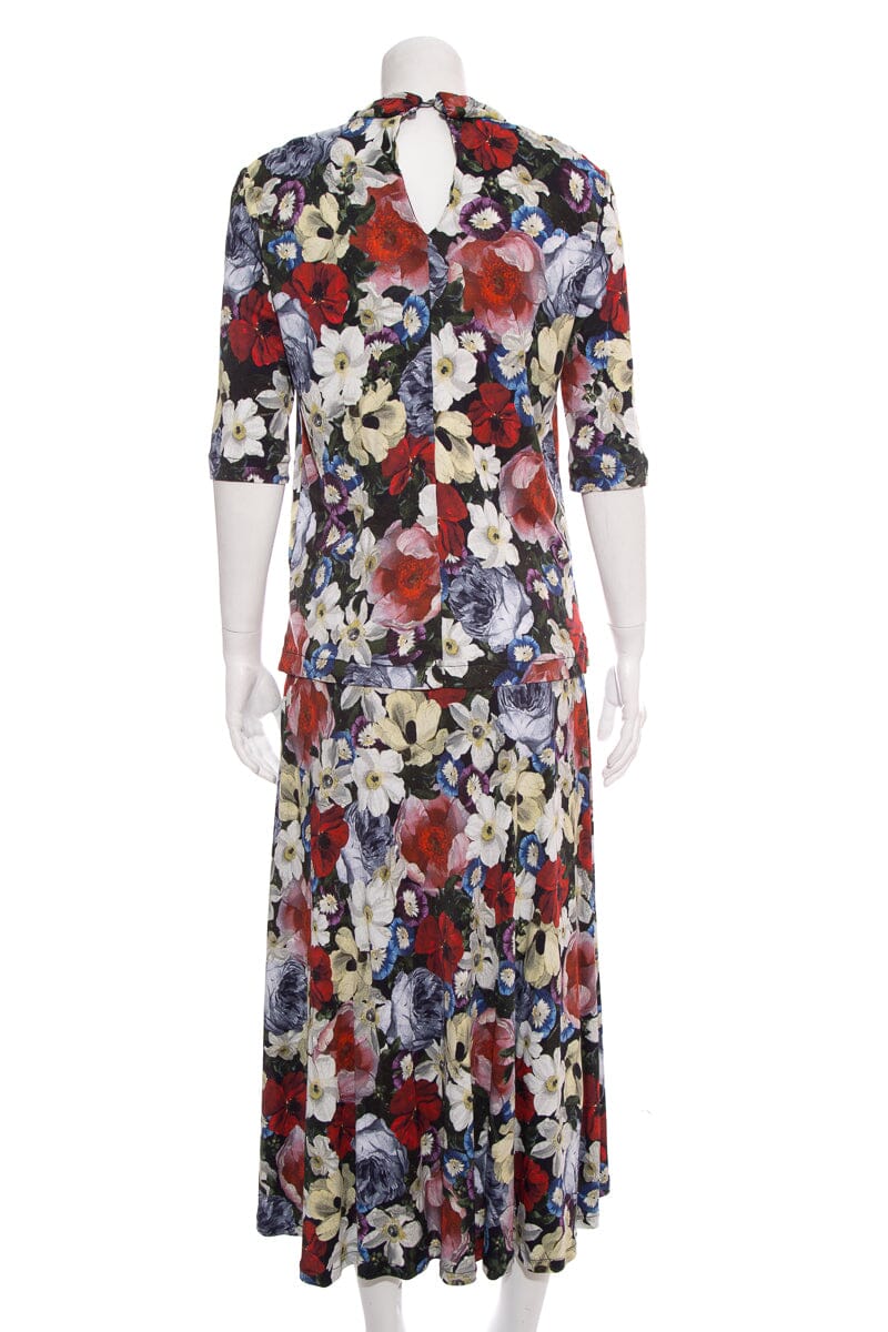 Erdem Multi Floral Printed Skirt Set SZ 8 - Image 3