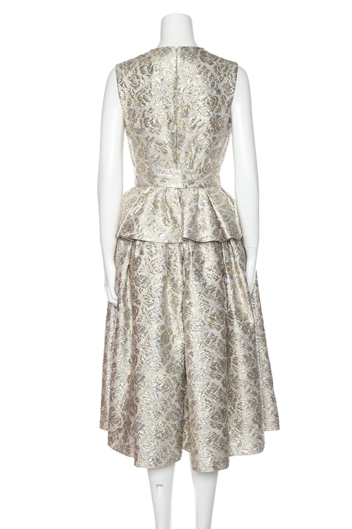 Erdem SS '24 Gold Floral Jacquard A-Line Dress SZ 4 NWT - Image 3