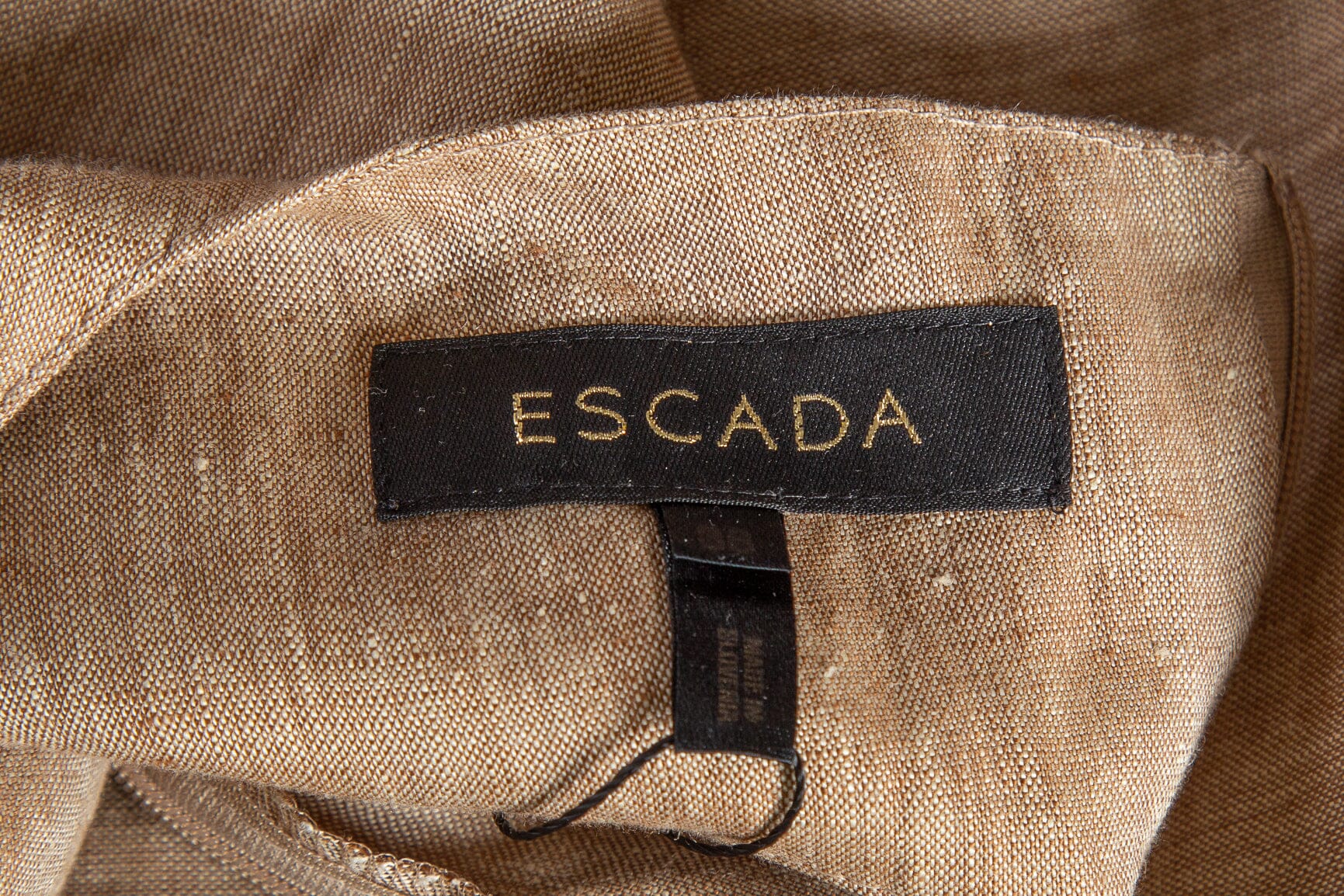 Escada Linen Sleeveless Dress SZ 36 - Image 4