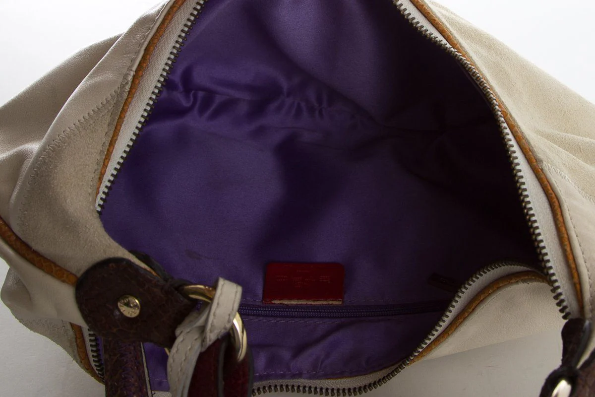 Etro Cream Suede Bag - Image 9