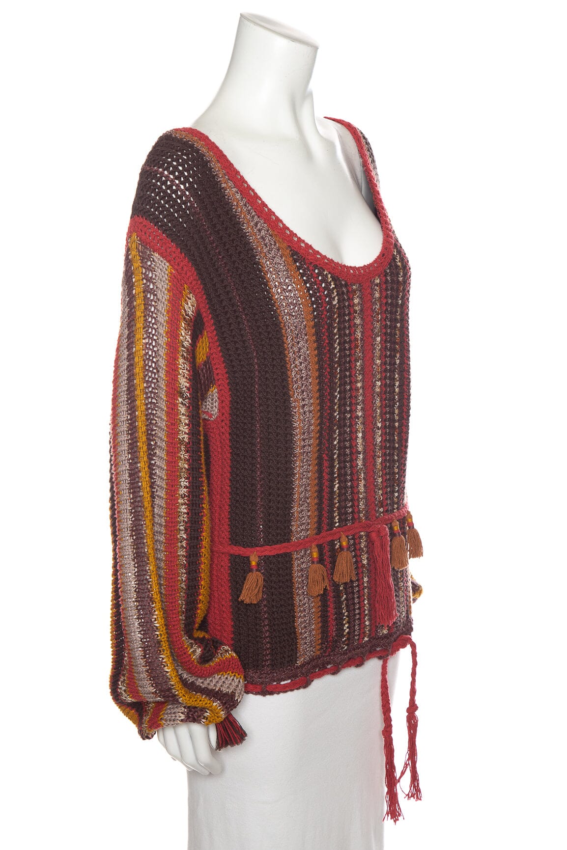 Etro Red & Brown Knit Sweater SZ 44 - Image 2