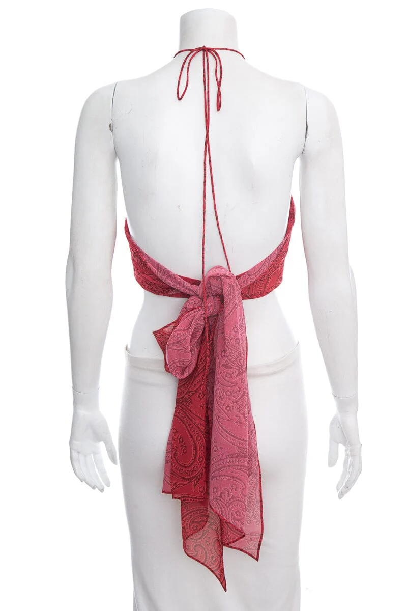 Etro Red Crop Top SZ 40 NWT - Image 3