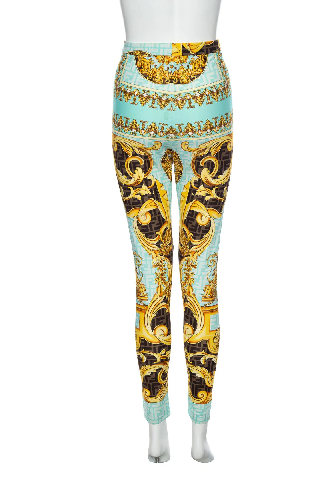 Fendace Multicolor Logo Leggings SZ 44 - Image 3