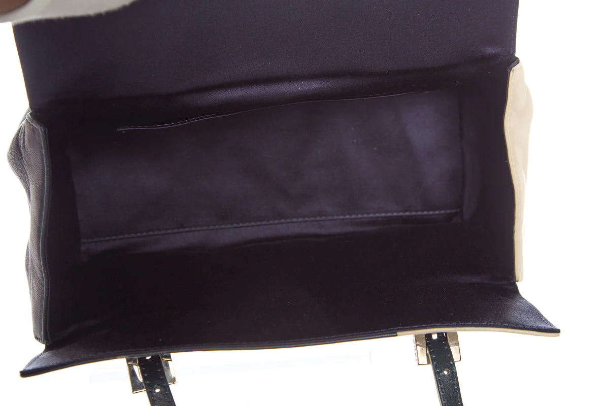 Fendi Navy and Natural Handbag - Image 6