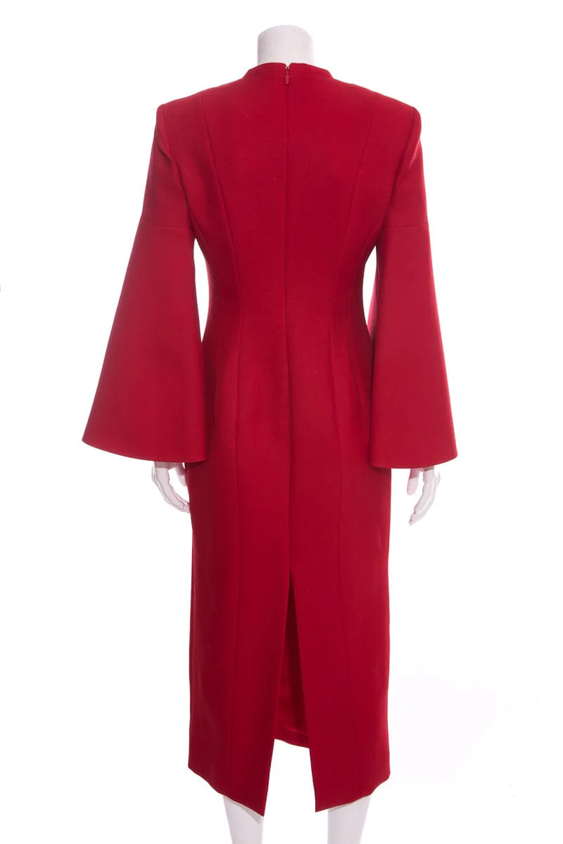 Fendi Red Double Breasted Dress SZ 40 - Image 3