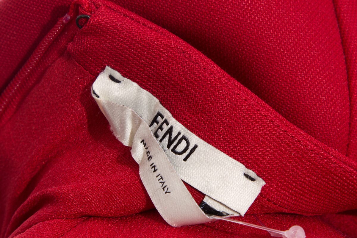 Fendi Red Double Breasted Dress SZ 40 - Image 4