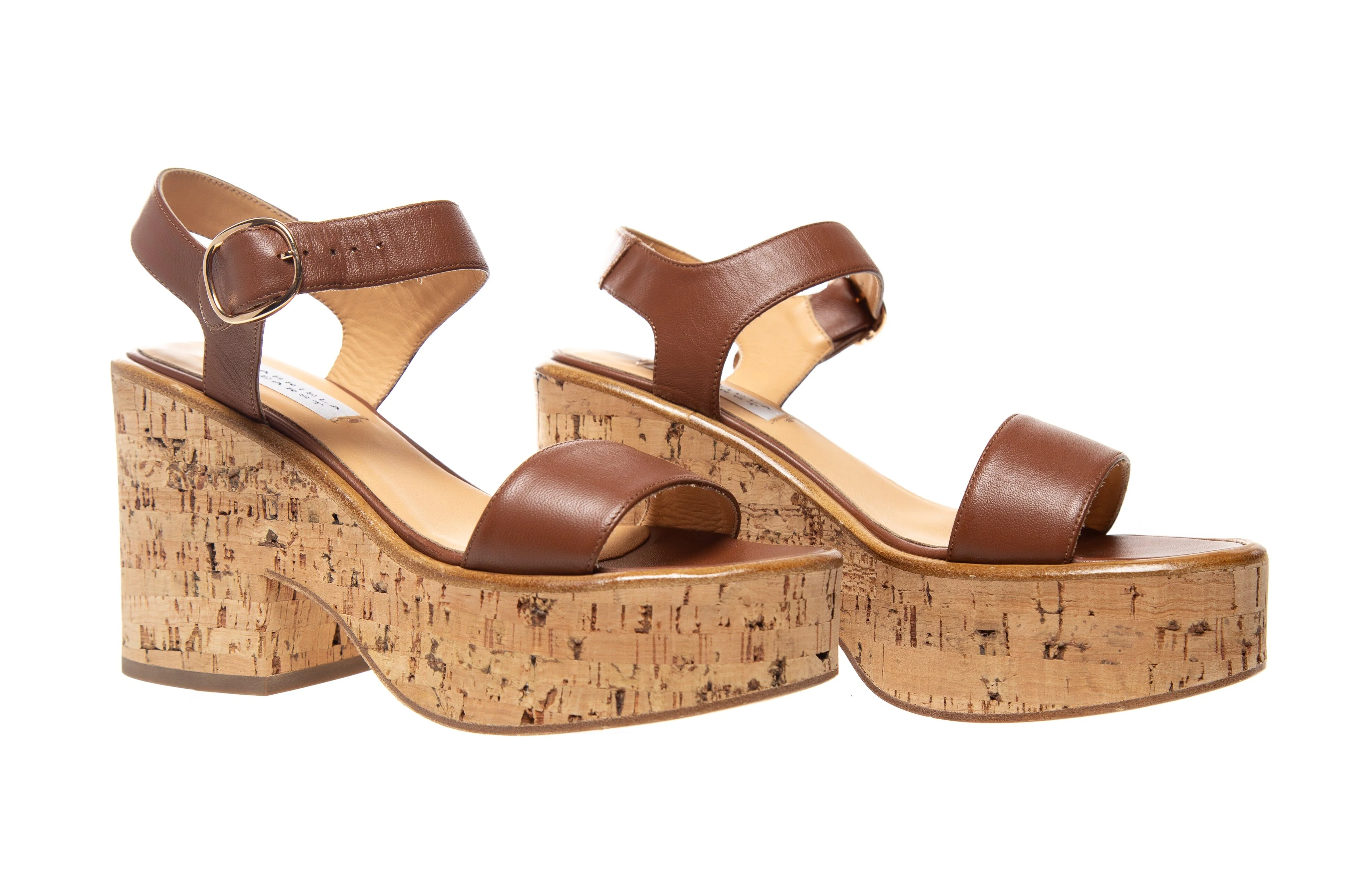 Gabriela Hearst Cognac Nappa Calfskin Leather Sandals SZ 37.5 - Image 3