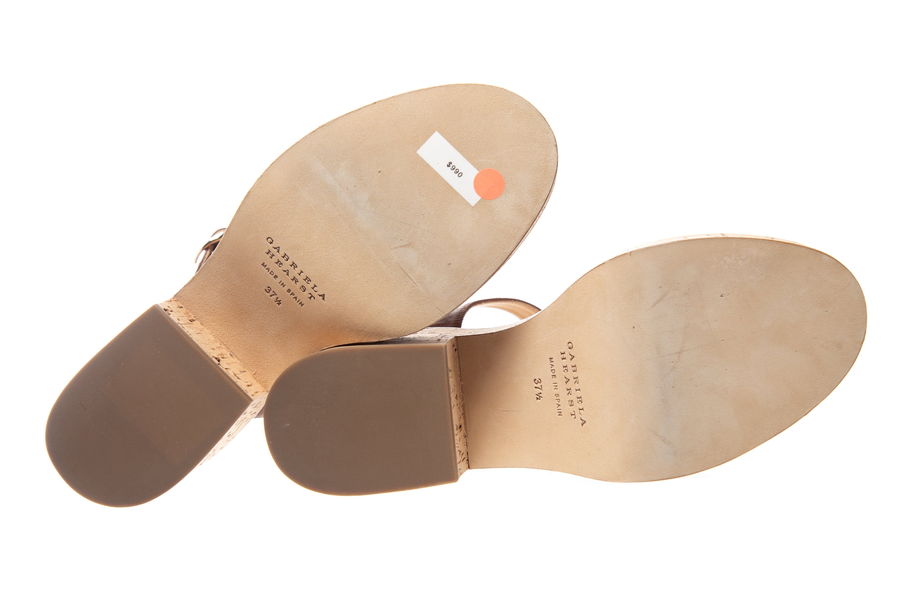 Gabriela Hearst Cognac Nappa Calfskin Leather Sandals SZ 37.5 - Image 5