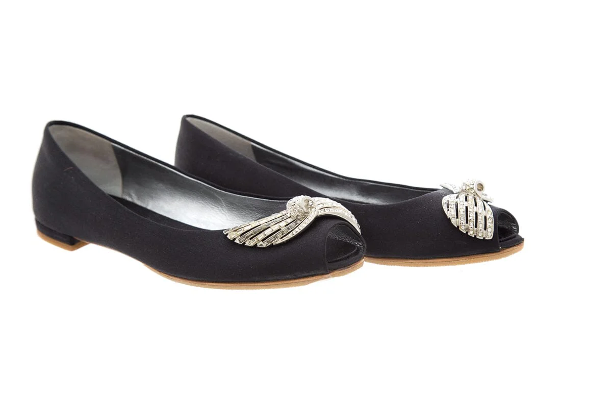 Giuseppe Zanotti Black Flats SZ 36.5 - Image 3