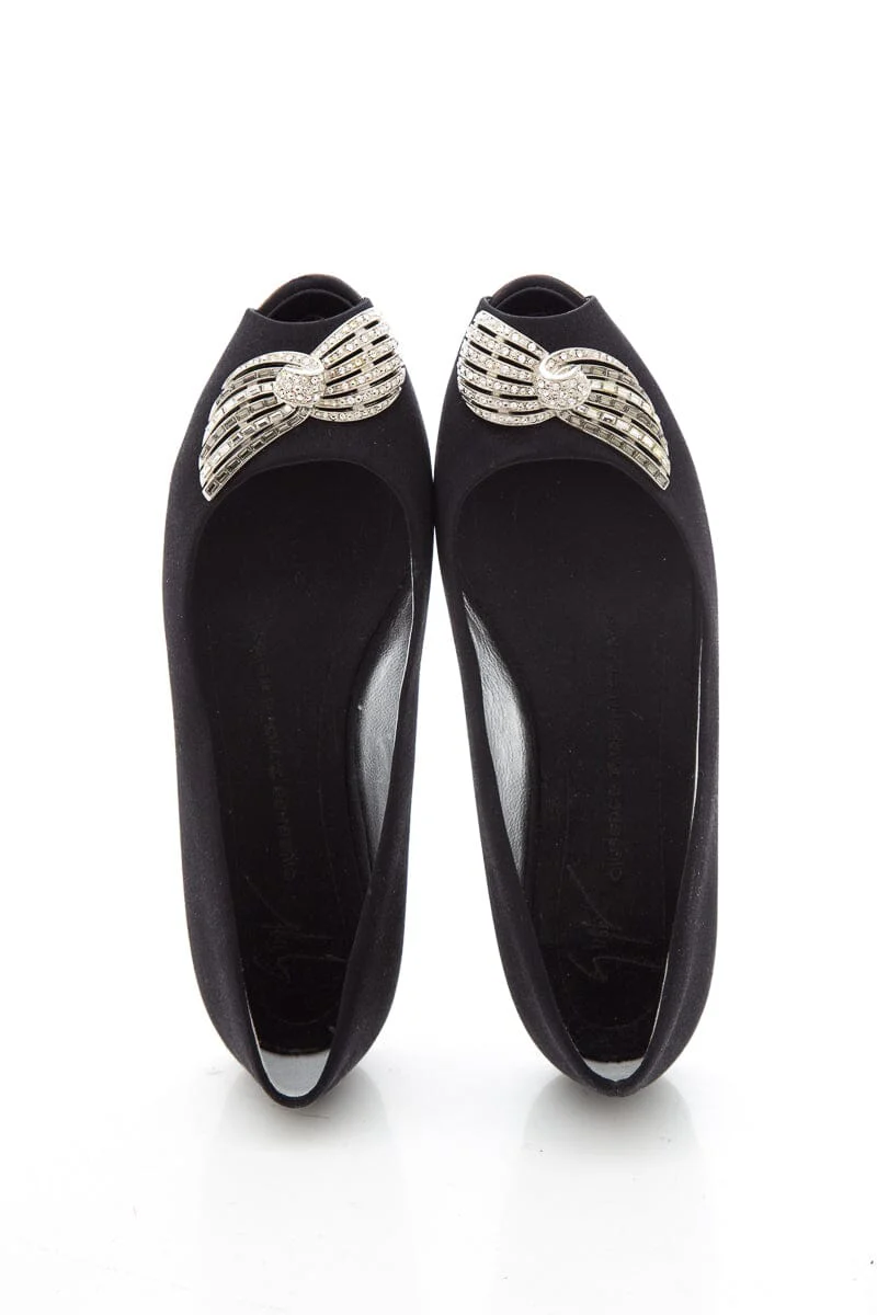 Giuseppe Zanotti Black Flats SZ 36.5 - Image 5