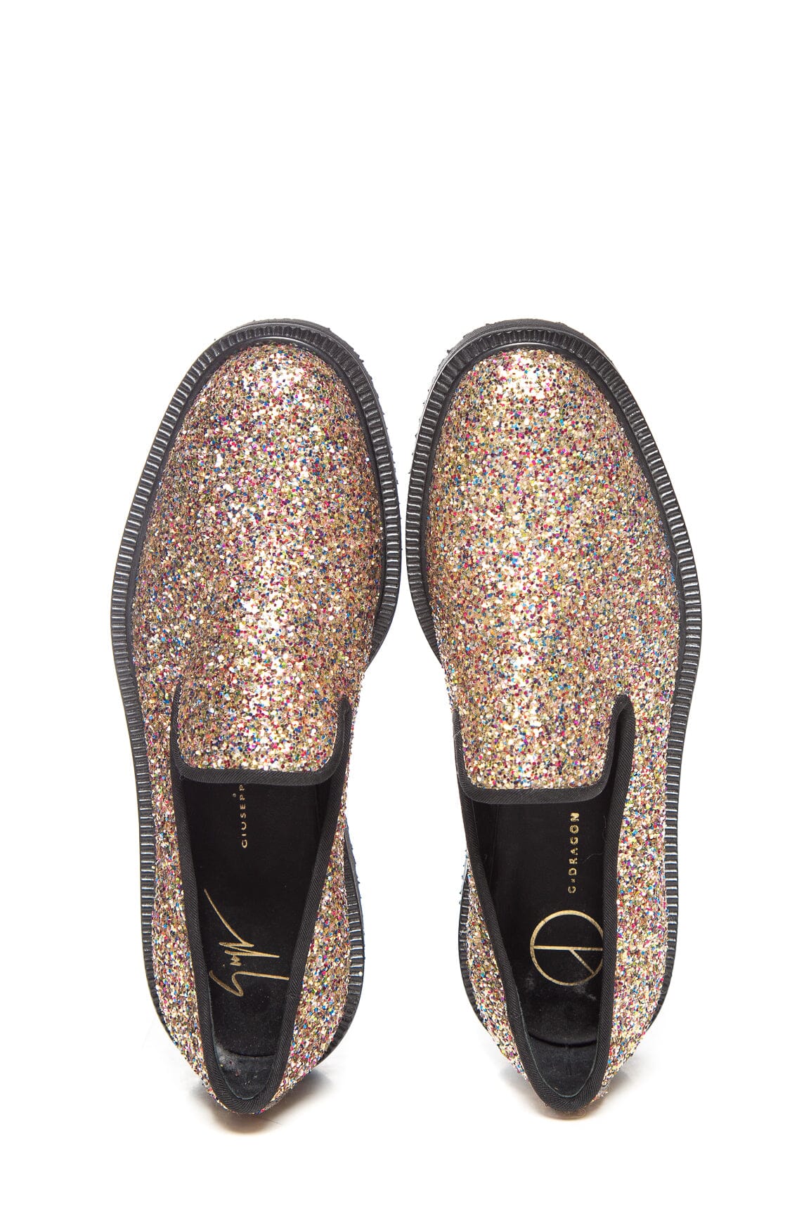 Giuseppe Zanotti Multi Color Glitter Loafers SZ 35 - Image 2