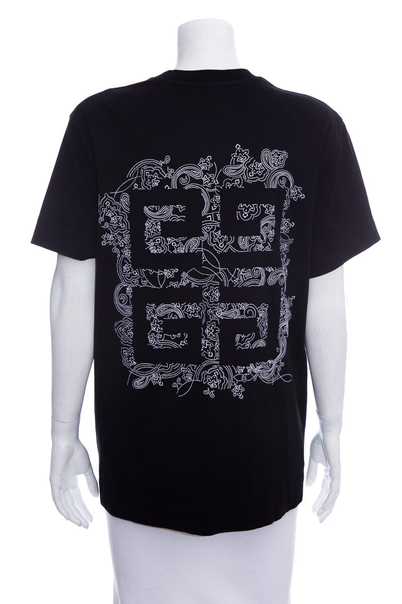 Givenchy Black Embroidered Logo Detail T-Shirt SZ XS - Image 3