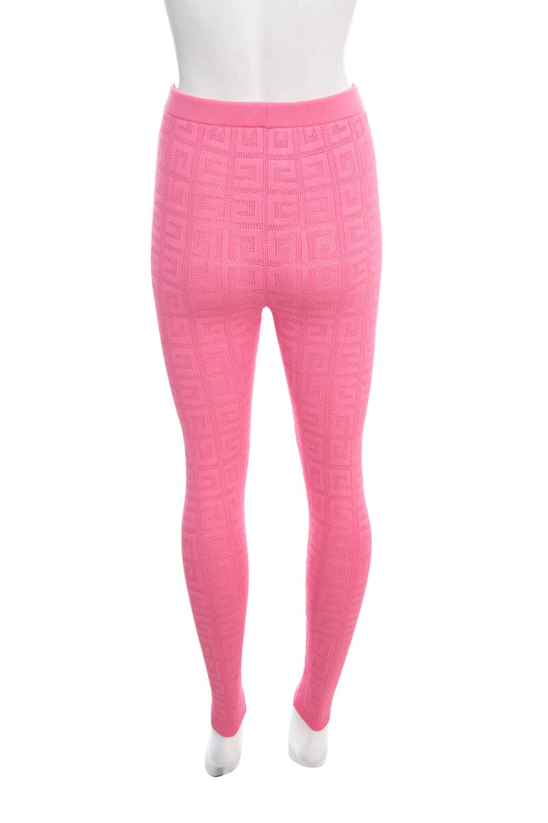 Givenchy Pink Knit Logo Leggings SZ XS - Image 3