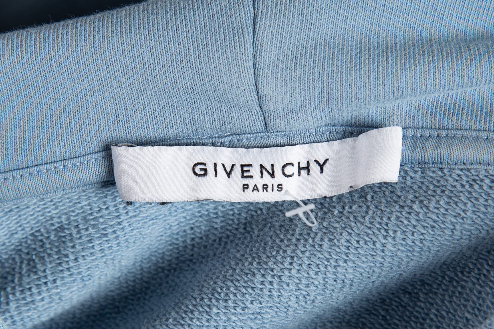Givenchy Powder Blue Oversized Rainbow Signature Hoodie SZ S - Image 5