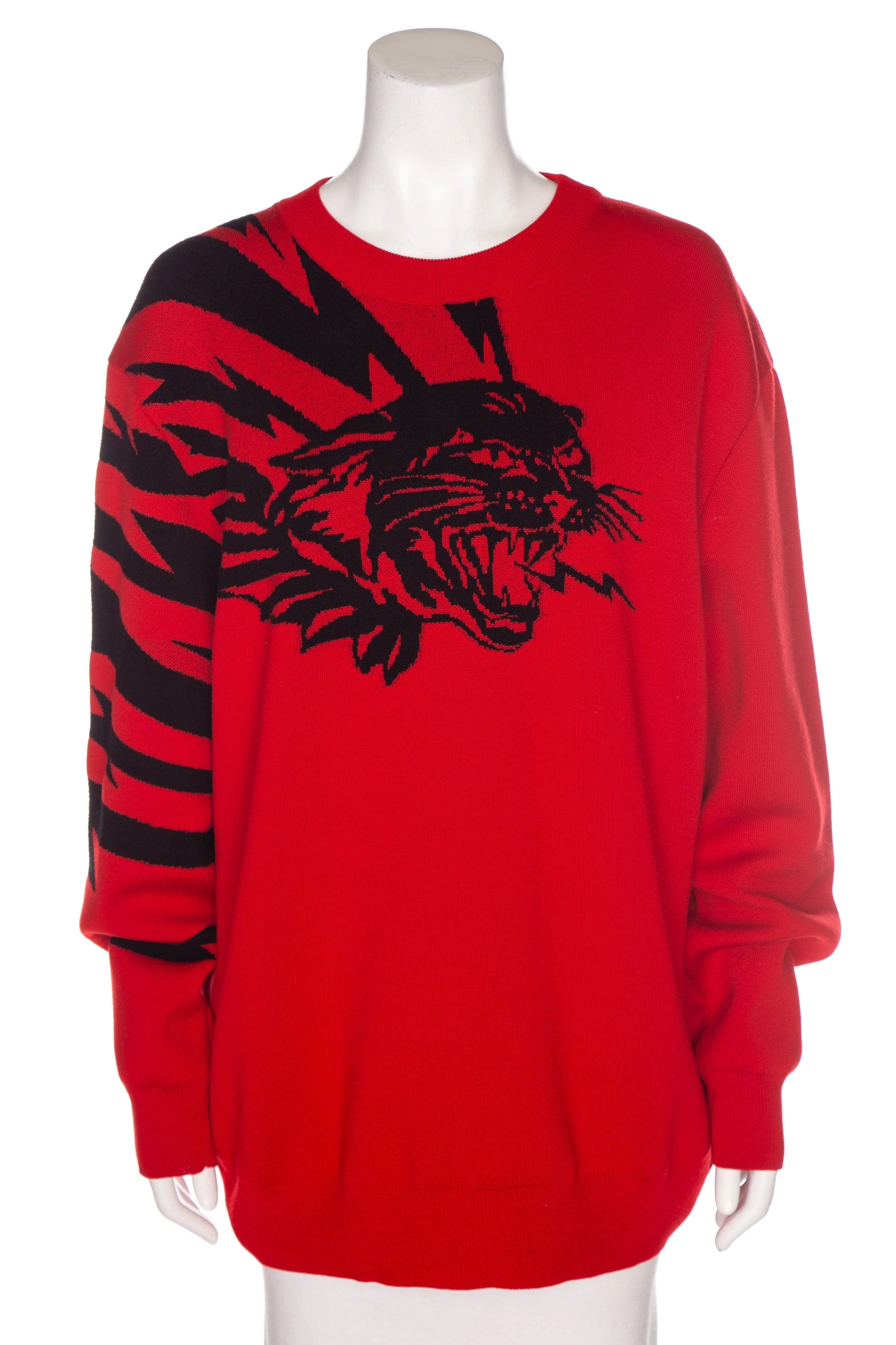 Givenchy Red Flying Tiger Graphic Crew Neck Sweater SZ L