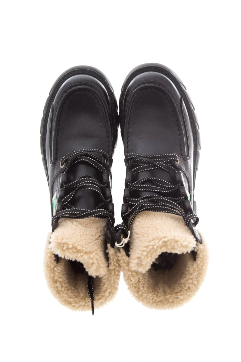 Gucci Black Romance Shearling & Leather Boots SZ 39 NWT - Image 5