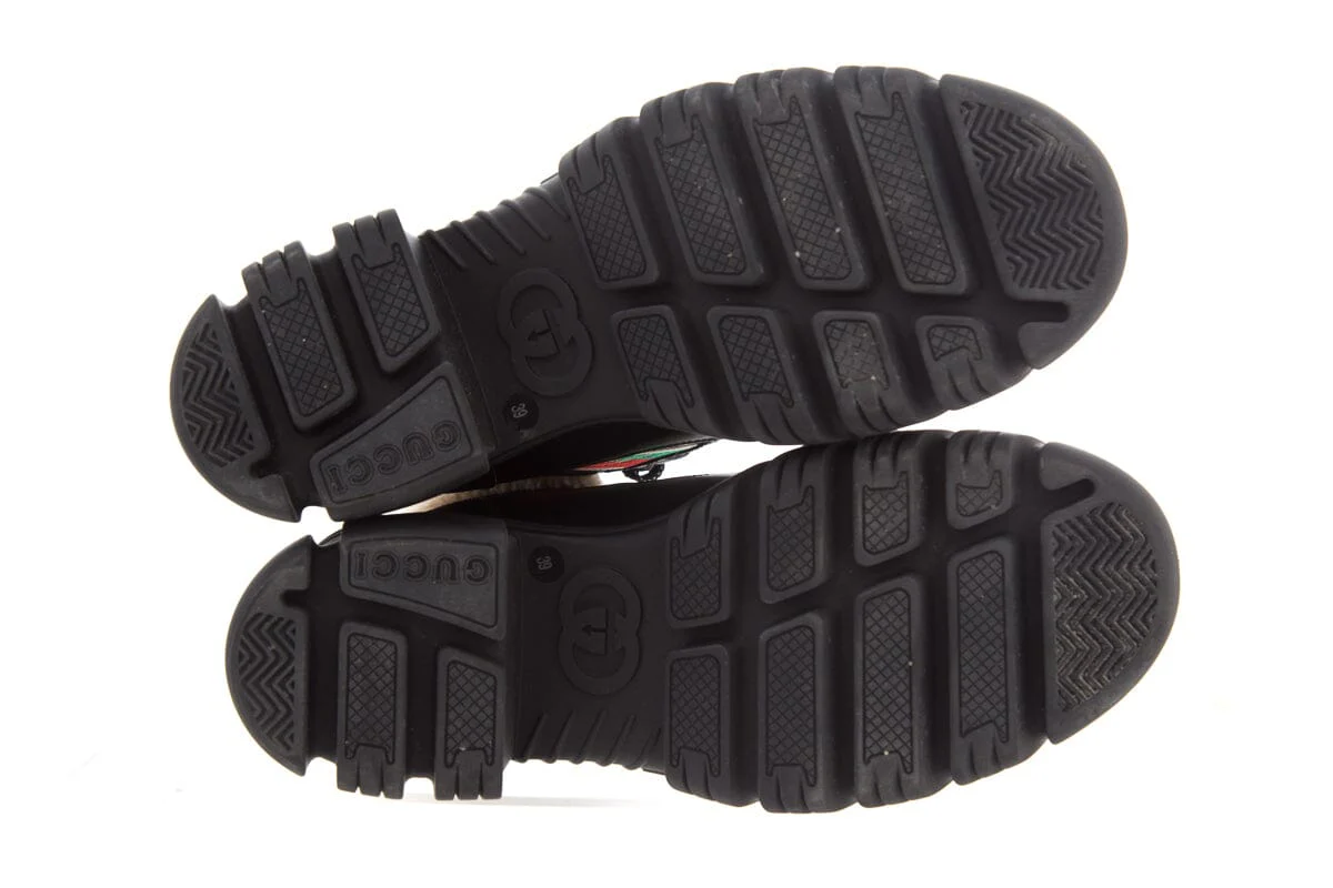 Gucci Black Romance Shearling & Leather Boots SZ 39 NWT - Image 6