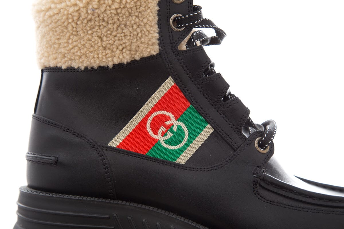 Gucci Black Romance Shearling & Leather Boots SZ 39 NWT - Image 8